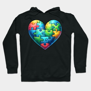 Puzzle Heart Autism Awareness Gift for Birthday, Mother's Day, Thanksgiving, Christmas Hoodie